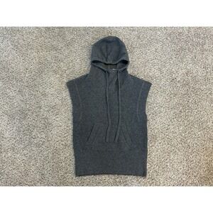 Isabel Marant Etoile Sleeveless Hoodie Pull Bathy Wool Gray 4 /36 NWT
